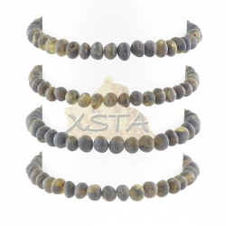 Amber bracelet raw gray black